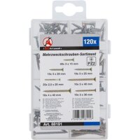 BGS Mehrzweckschrauben-Sortiment | Kreuzschlitz PZ2 | 120 Stück