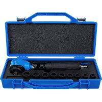 BGS Druckluft-Schlagschrauber | abgewinkelt & Kraft-Steckschlüssel-Satz | 12,5 mm (1/2") | 650 Nm | 10-tlg.