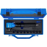BGS Druckluft-Schlagschrauber | abgewinkelt & Kraft-Steckschlüssel-Satz | 12,5 mm (1/2") | 650 Nm | 10-tlg.