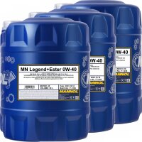 3x MANNOL Legend + Ester 0W-40, 20L