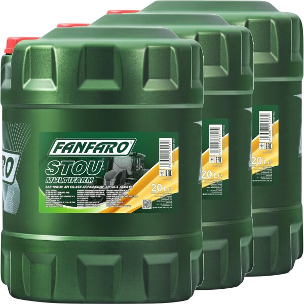 3x FANFARO 2501 MULTIFARM STOU 10W-30, 20L