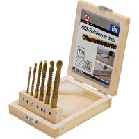 BGS DIY HSS-Fräsbohrer-Satz | titan-nitriert | 3 - 8 mm | 6-tlg.