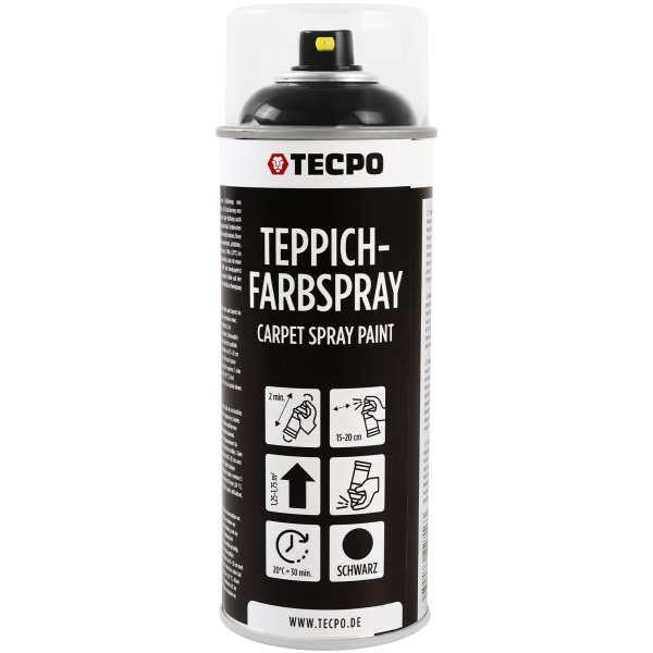 TECPO 1K Farbspray Schwarz Teppich / Fußmatten, 400 ml