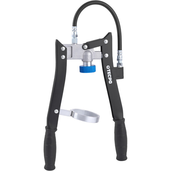 TECPO Zweihand-Kartuschen Fettpresse 2in1 PROFI-Ausführung 500g für Schraubkartuschen / Fett Mehrzweckfett