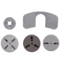 TECPO Druckluft Bremskolbenrücksteller Set 8-tlg. | Universal Bremskolben Werkzeug | verstellbare Adapter 2-Pin 3-Pin 4-Pin | 3/8"