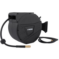 TECPO Druckluftschlauch-Aufroller 20+2 m mit...