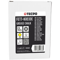 TECPO Fett-Kreide, Reifenmarkierkreide Gelb – 12 Stück, Reifen-Kreide