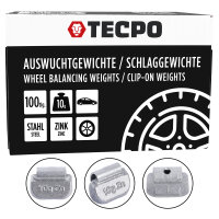 TECPO Auswuchtgewichte - Schlaggewichte 10g Zink für...