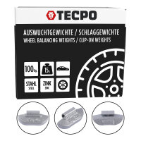 TECPO Auswuchtgewichte Schlaggewichte 15g Zink für...