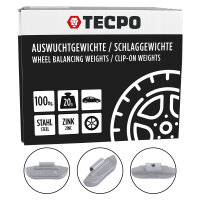 TECPO Auswuchtgewichte Schlaggewichte 20g Zink für...