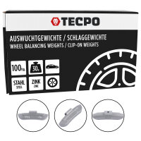 TECPO Auswuchtgewichte Schlaggewichte 30g Zink für...