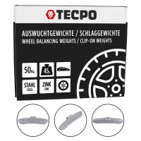 TECPO Auswuchtgewichte Schlaggewichte 45g Zink für...