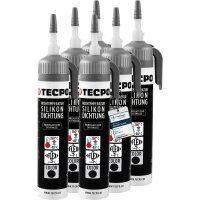 6x Hochtemperatur Silikon Dichtung HSD 30 schwarz, 200 ml