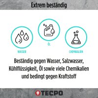 6x TECPO Hochtemperatur Silikon Dichtung HSD 30 schwarz, 200 ml