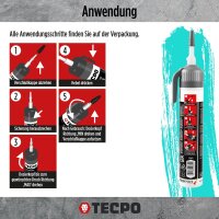 6x TECPO Hochtemperatur Silikon Dichtung HSD 30 schwarz, 200 ml