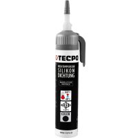 6x TECPO Hochtemperatur Silikon Dichtung HSD 30 schwarz, 200 ml