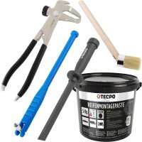 TECPO Reifenmontagepaste schwarz 5 kg + Pinsel +...