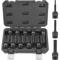 TECPO 3x Kraft-Bit-Einsatz-Satz für Torx, Sechskant, Vielzahn Schrauben
