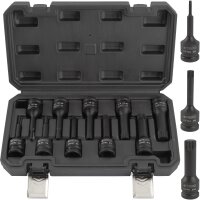 TECPO 3x Kraft-Bit-Einsatz-Satz für Torx, Sechskant, Vielzahn Schrauben
