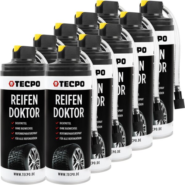 10x TECPO Reifen Doktor Dichtmittel, 400 ml