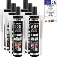 6x TECPO Injektionsmörtel SF 300 Verbundmörtel...
