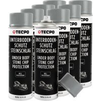 8x TECPO Unterbodenschutz überlackierbar hell, 500 ml
