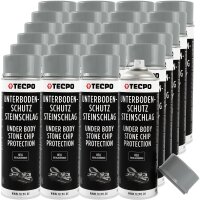 24x TECPO Unterbodenschutz überlackierbar hell, 500 ml