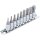 BGS Bit-Einsatz-Satz | Antriebe Innenvierkant 6,3 mm (1/4") | Innensechskant 3/32" - 3/8" | Zollgrößen | 9-tlg.