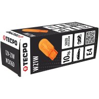 TECPO Glühbirne 12V-21W, W21W Orange + 12V-21W, W3X16D Glassockel