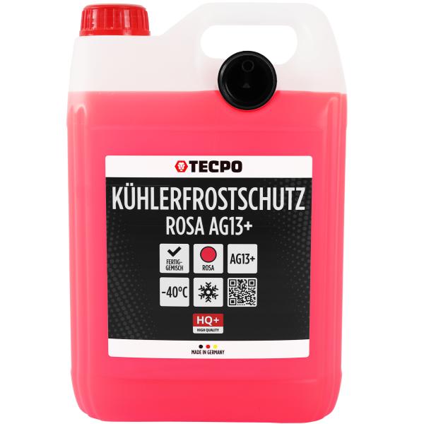 TECPO Kühlerfrostschutz Kühlmittel AG13+ rosa (-40 C°) Antifreeze 5L