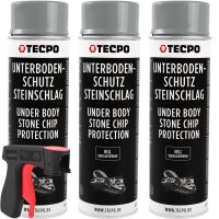 3x TECPO Unterbodenschutz überlackierbar hell, 500...