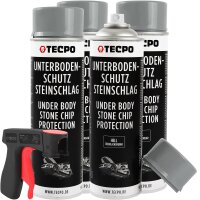 4x TECPO Unterbodenschutz überlackierbar hell, 500...