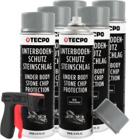 6x TECPO Unterbodenschutz überlackierbar hell, 500...