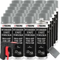 24x TECPO Unterbodenschutz überlackierbar hell, 500...