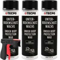 3x TECPO Unterbodenschutz überlackierbar schwarz,...