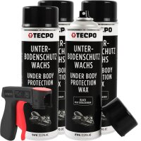 4x TECPO Unterbodenschutz überlackierbar schwarz,...