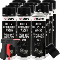12x TECPO Unterbodenschutz überlackierbar schwarz,...