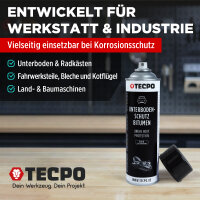 10x TECPO Unterbodenschutz Bitumen schwarz, 500 ml