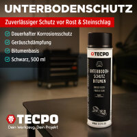 36x TECPO Unterbodenschutz Bitumen schwarz, 500 ml