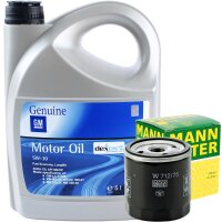 MANN-FILTER Ölfilter + OE OPEL GM 5W-30 dexos2...