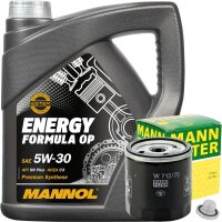 MANN-FILTER Ölfilter + Schraube + MANNOL 5W-30 7701...