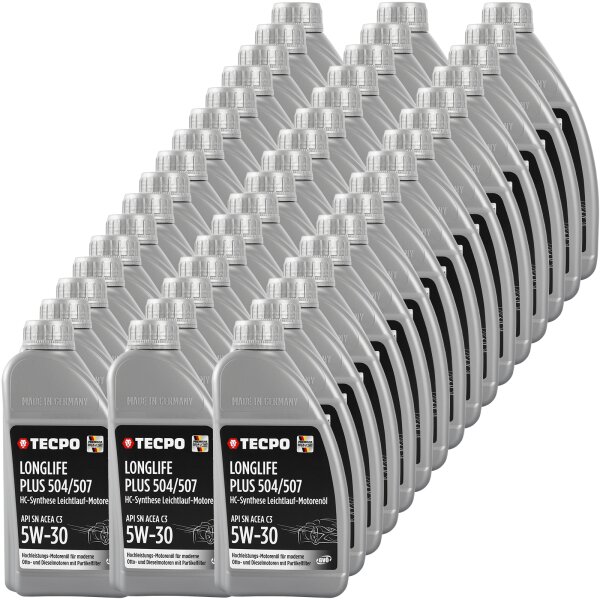 48L TECPO 5W-30 LONGLIFE PLUS MOTORÖL für VW 504.00 507.00 MB 229.31 229.51 BMW LL-04 C30