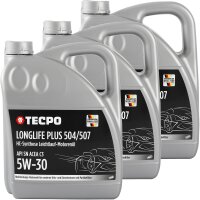 3x 5L TECPO 5W-30 LONGLIFE PLUS MOTORÖL für VW...