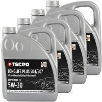 4x 5L TECPO 5W-30 LONGLIFE PLUS MOTORÖL für VW...