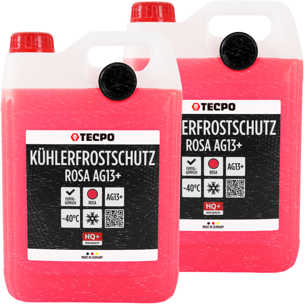 2x TECPO Kühlerfrostschutz Kühlmittel AG13+ rosa (-40 C°) Antifreeze 5L