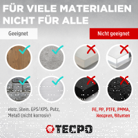 6x TECPO Universal Montagekleber Ultra FIX Power Baukleber 480g Weiß