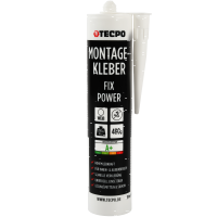 12x TECPO Universal Montagekleber Ultra FIX Power Baukleber 480g Weiß