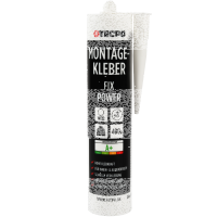 TECPO Universal Montagekleber Ultra FIX Power Baukleber 480g Weiß + Montagekleber HIGH TACK Baukleber, 1x 455g Kleber + Dichtstoffe MS-Polymer SMP