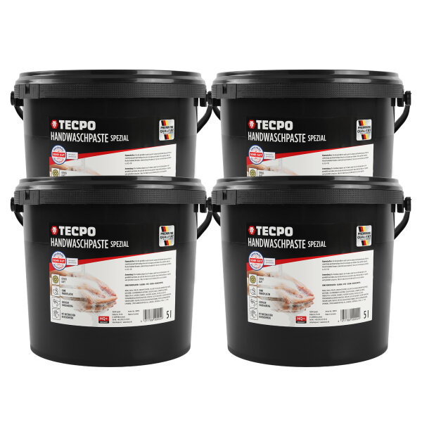 TECPO Handwaschpaste HQ+ Spezial 4x5L - starke Reinigung, hautschonend