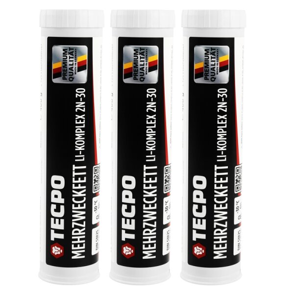 TECPO Mehrzweckfett 3x400g Hochleistungs Li-Komplex Schmierfett KP 2N-30 Lithium Fett